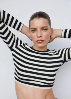 T-shirt Crop à Rayures -Vêtements Pascher 57034415 05 D1