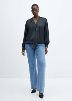 Blouse Satinée Nœud -Vêtements Pascher 57035791 95 D3