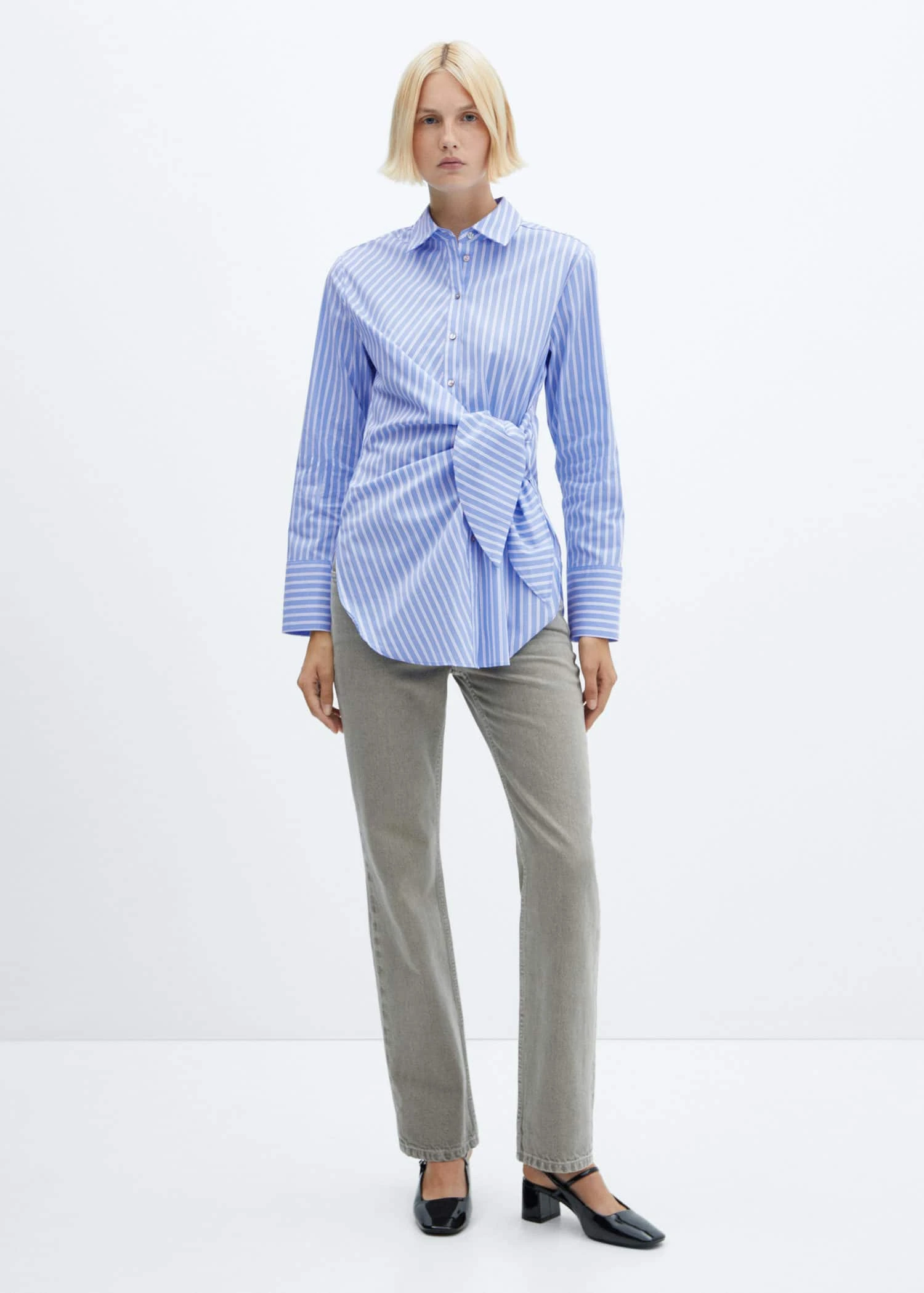 Chemise Rayures Nœud 4 Chemise Rayures Nœud – Image 2