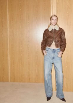 Bomber Cuir Col Imitation Mouton Retourné -Vêtements Pascher 57035986 30 D7