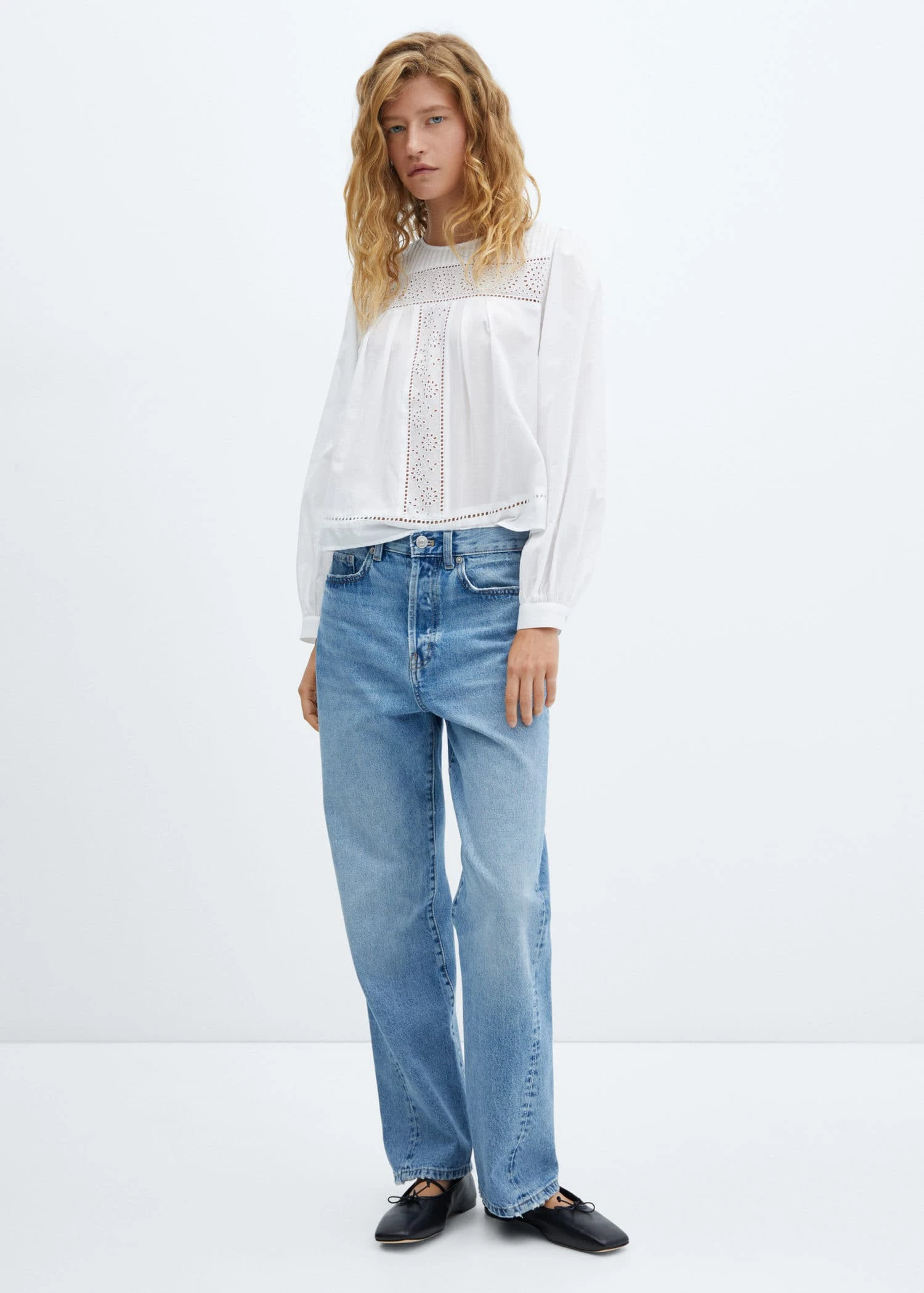 Blouse Coton Détails Ajourés 4 Blouse Coton Détails Ajourés – Image 2