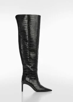 Bottes Talon Effet Croco