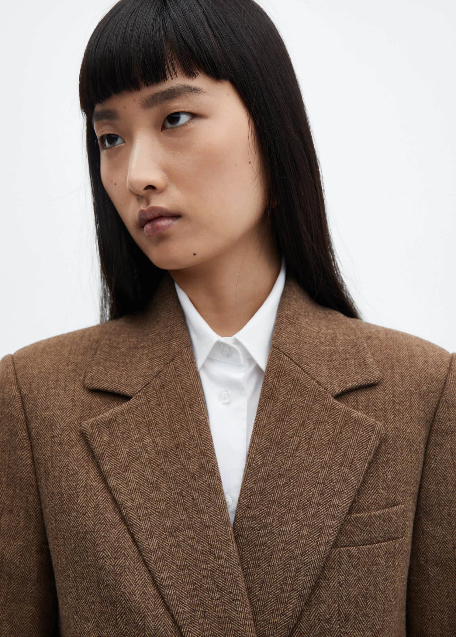 Veste De Costume à Chevrons En Laine 6 Veste De Costume à Chevrons En Laine – Image 4