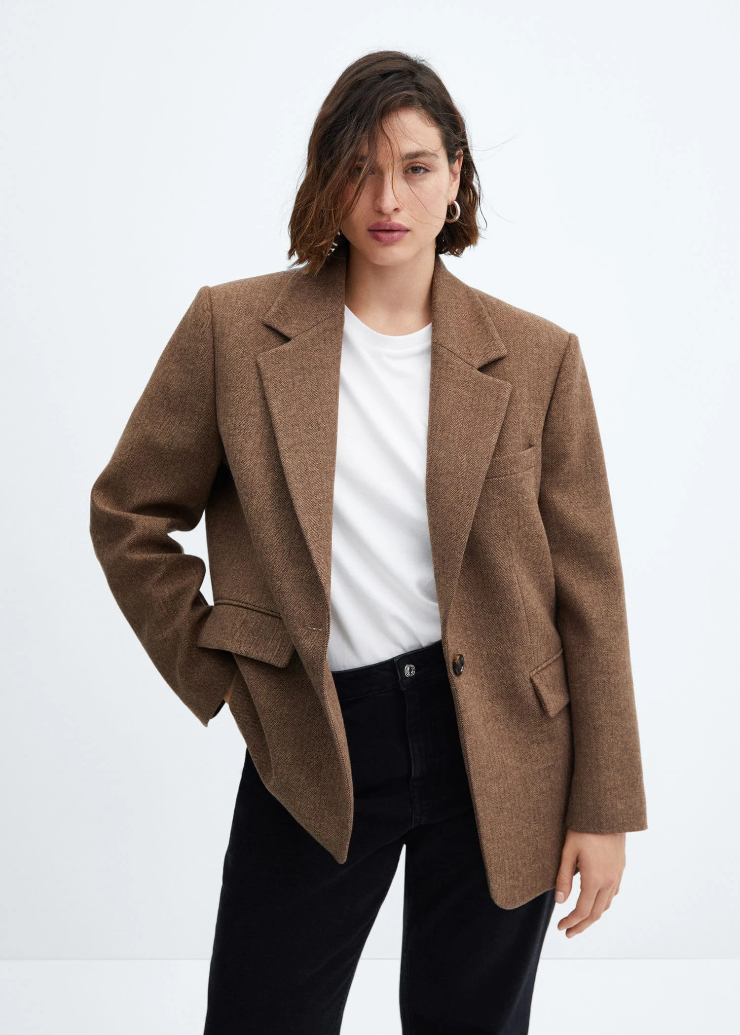 Veste De Costume à Chevrons En Laine 10 Veste De Costume à Chevrons En Laine – Image 8