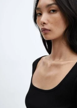 T-shirt Côtelé Col Carré -Vêtements Pascher 57037757 99 D6