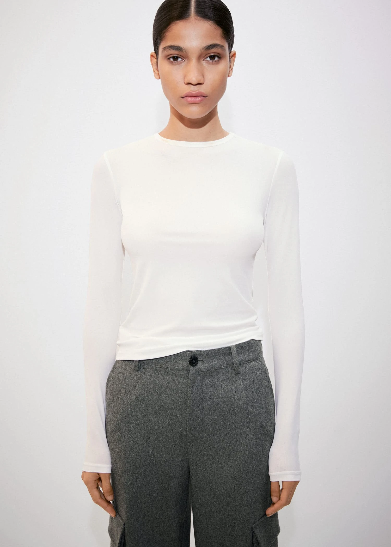 T-shirt Manches Longues Col Rond 3 T-shirt Manches Longues Col Rond