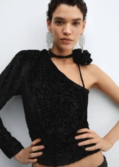 Blouse En Velours Floral -Vêtements Pascher 57039099 99 D1