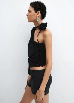 Blouse En Velours Floral -Vêtements Pascher 57039099 99 D2