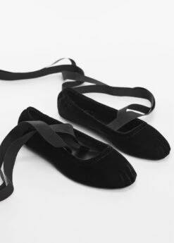 Ballerines Velours Nœud