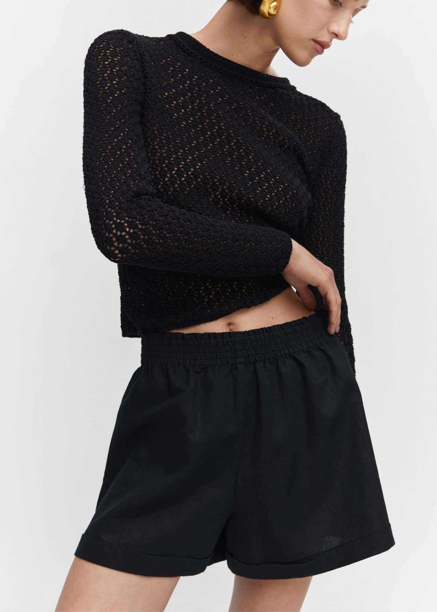 Short Lin Taille élastique 3 Short Lin Taille élastique