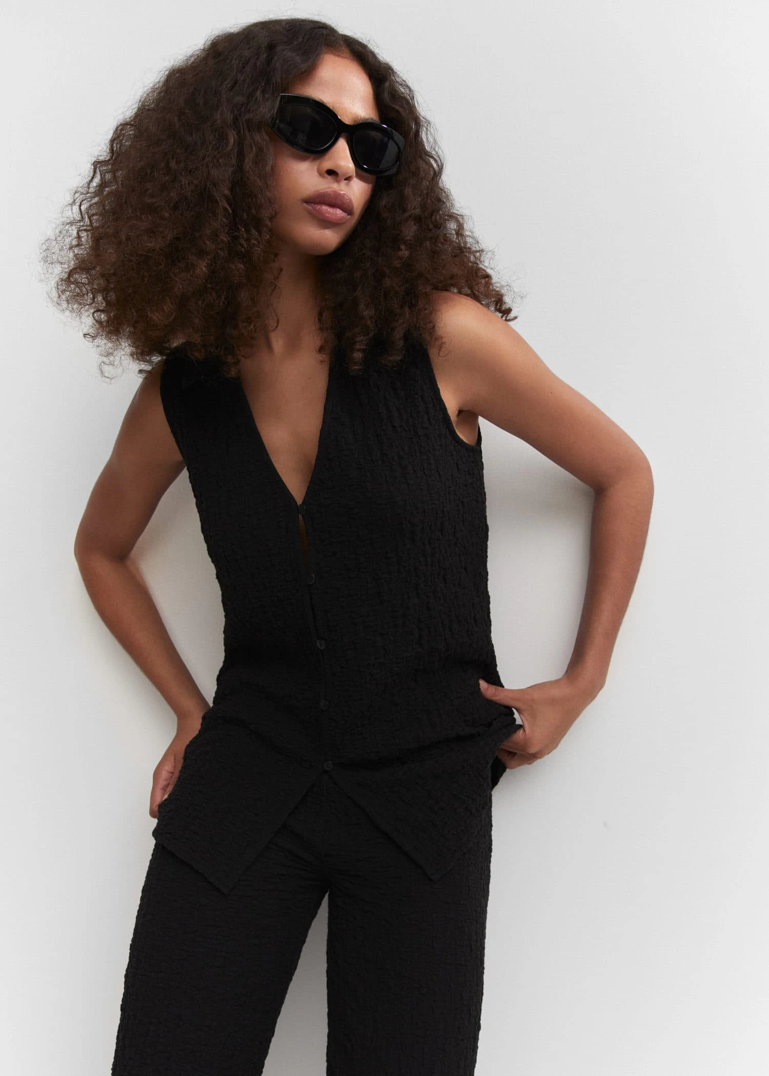 Pantalon Wideleg Texturé 14 Pantalon Wideleg Texturé – Image 12