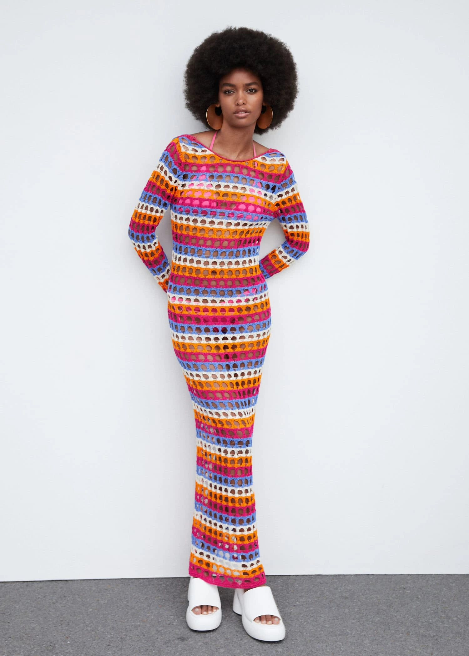 Robe Crochet Multicolore 4 Robe Crochet Multicolore – Image 2