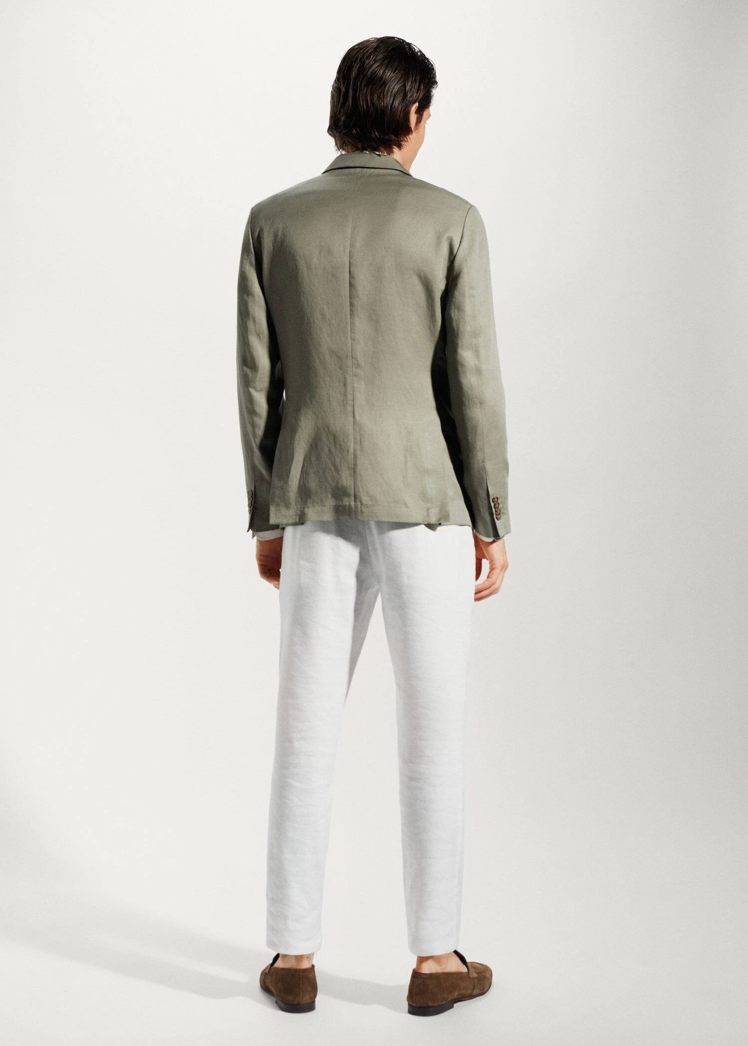 Veste De Costume Slim Fit Lin 5 Veste De Costume Slim Fit Lin – Image 3