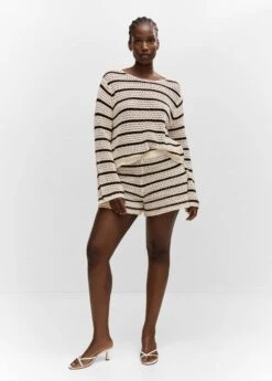 Pull-over Maille Ajourée Rayures -Vêtements Pascher 57042881 05 D3