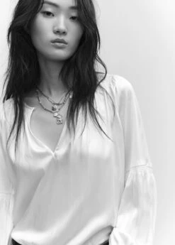 Blouse Froncée Bouton -Vêtements Pascher 57043807 02 D1