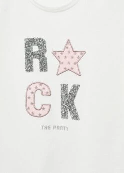 T-shirt Message Sequins -Vêtements Pascher 57044009 02 D8