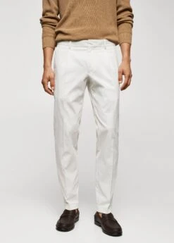 Pantalon Coton Slim-fit Pinces