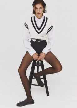 Gilet Col V Contrasté -Vêtements Pascher 57044398 05 D6