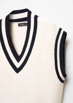 Gilet Col V Contrasté -Vêtements Pascher 57044398 05 D8