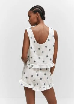 Top Pyjama Brodé Fleurs -Vêtements Pascher 57044430 02 R