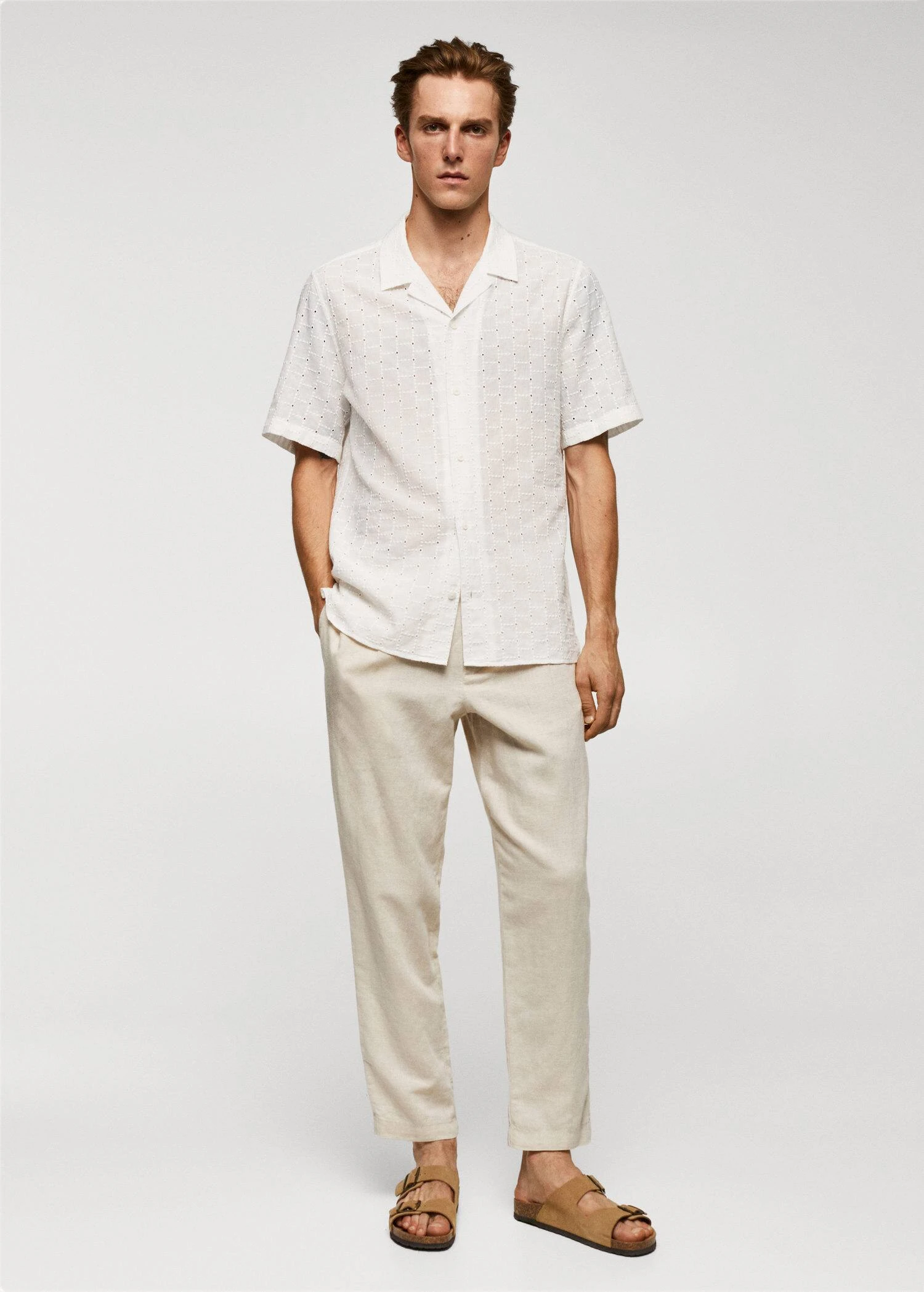 Chemise Col Bowling Broderies 5 Chemise Col Bowling Broderies – Image 3