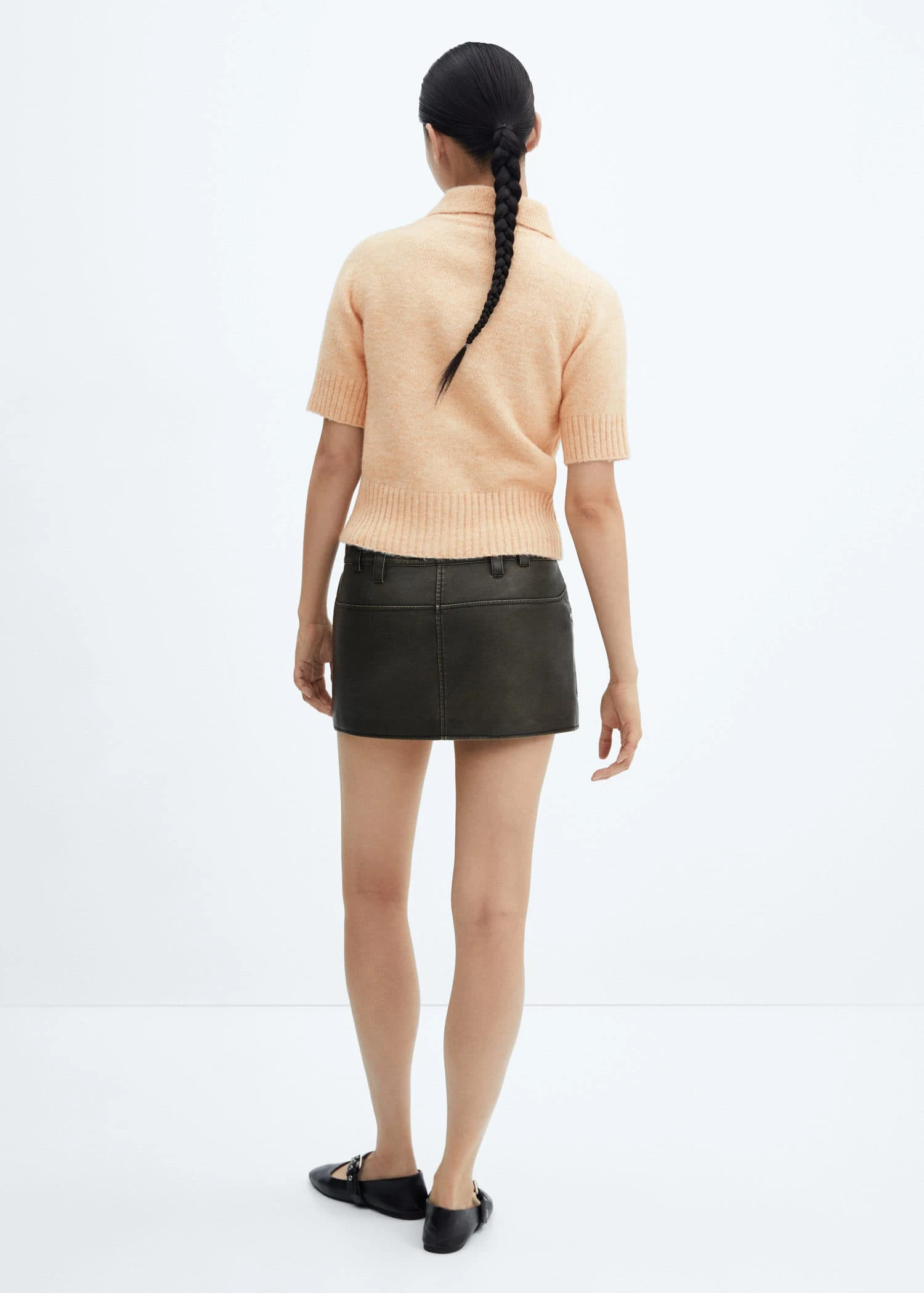 Cardigan Manches Courtes Col Chemise 5 Cardigan Manches Courtes Col Chemise – Image 3