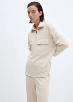 Sweat-shirt Poches Plaquées