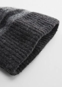 Bonnet En Maille à Rayures