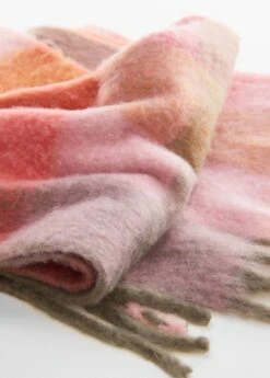 Écharpe Carreaux Franges