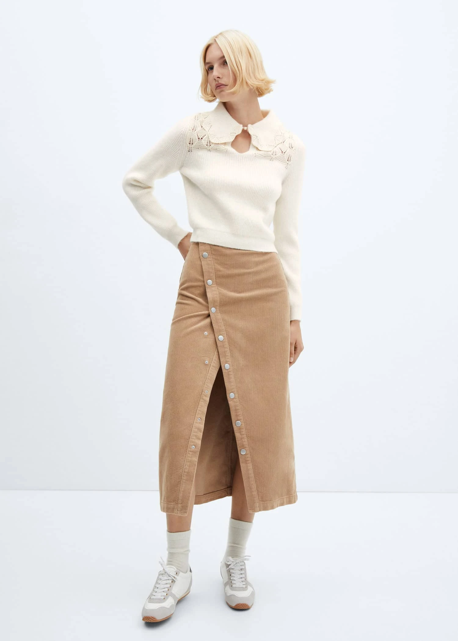 Pull-over Col Maille Ajourée 4 Pull-over Col Maille Ajourée – Image 2