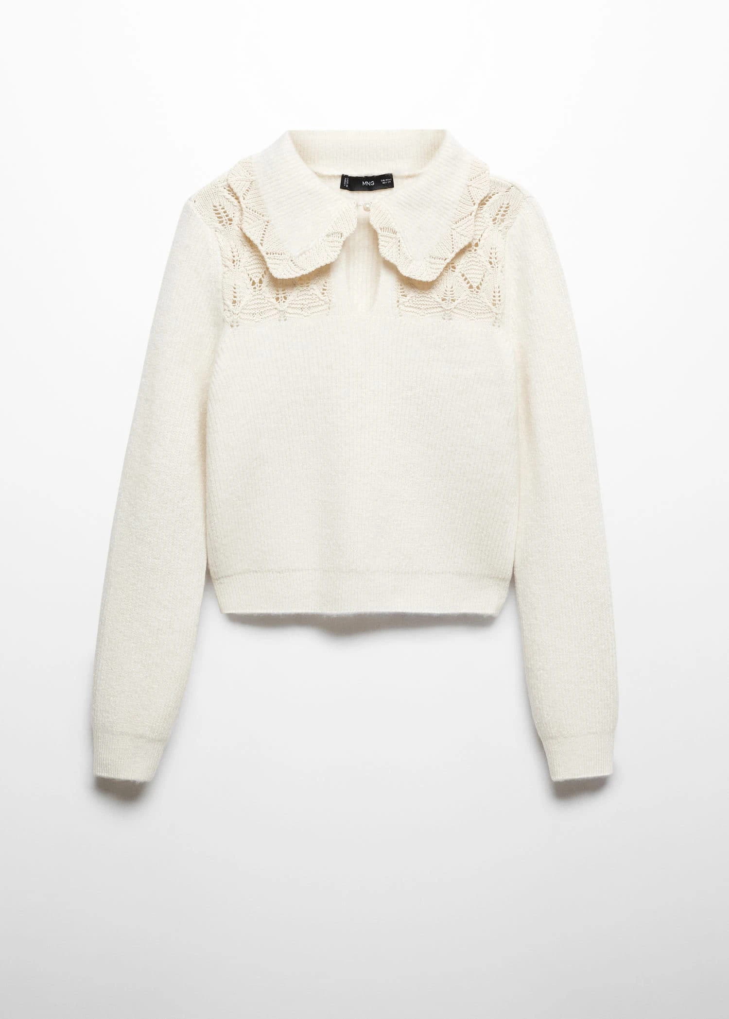 Pull-over Col Maille Ajourée 8 Pull-over Col Maille Ajourée – Image 6