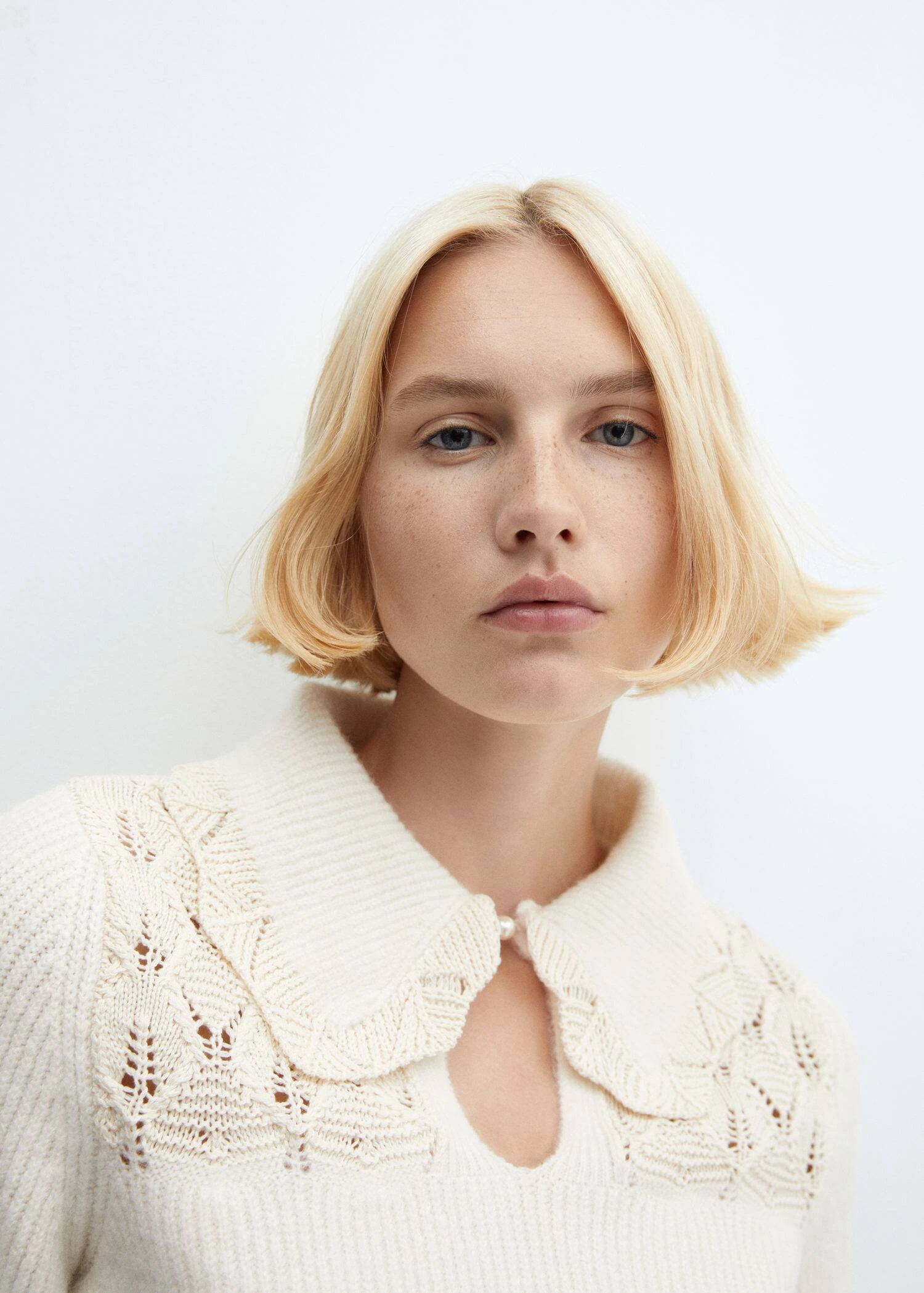 Pull-over Col Maille Ajourée 6 Pull-over Col Maille Ajourée – Image 4