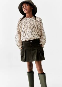 Jupe Cargo Velours Côtelé