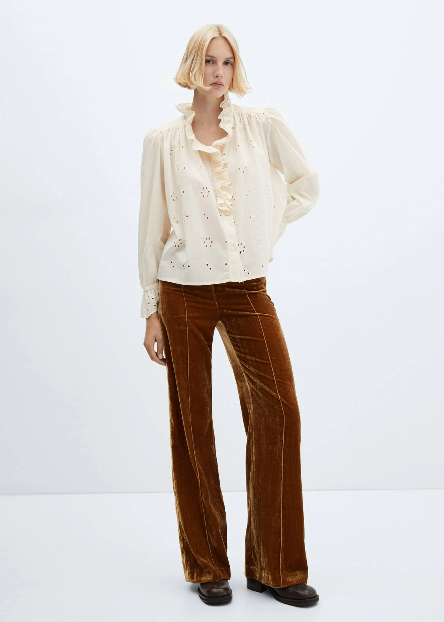 Chemise Ajourée Détail Volants 4 Chemise Ajourée Détail Volants – Image 2