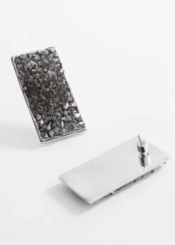 Boucles D'oreilles Rectangulaires Cristaux -Vêtements Pascher 57047751 PL