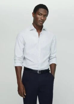 Chemise Structurée Fines Rayures