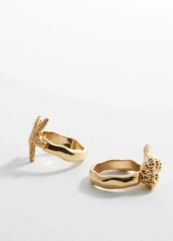 Lot 2 bagues Combinées -Vêtements Pascher 57050045 OR D1