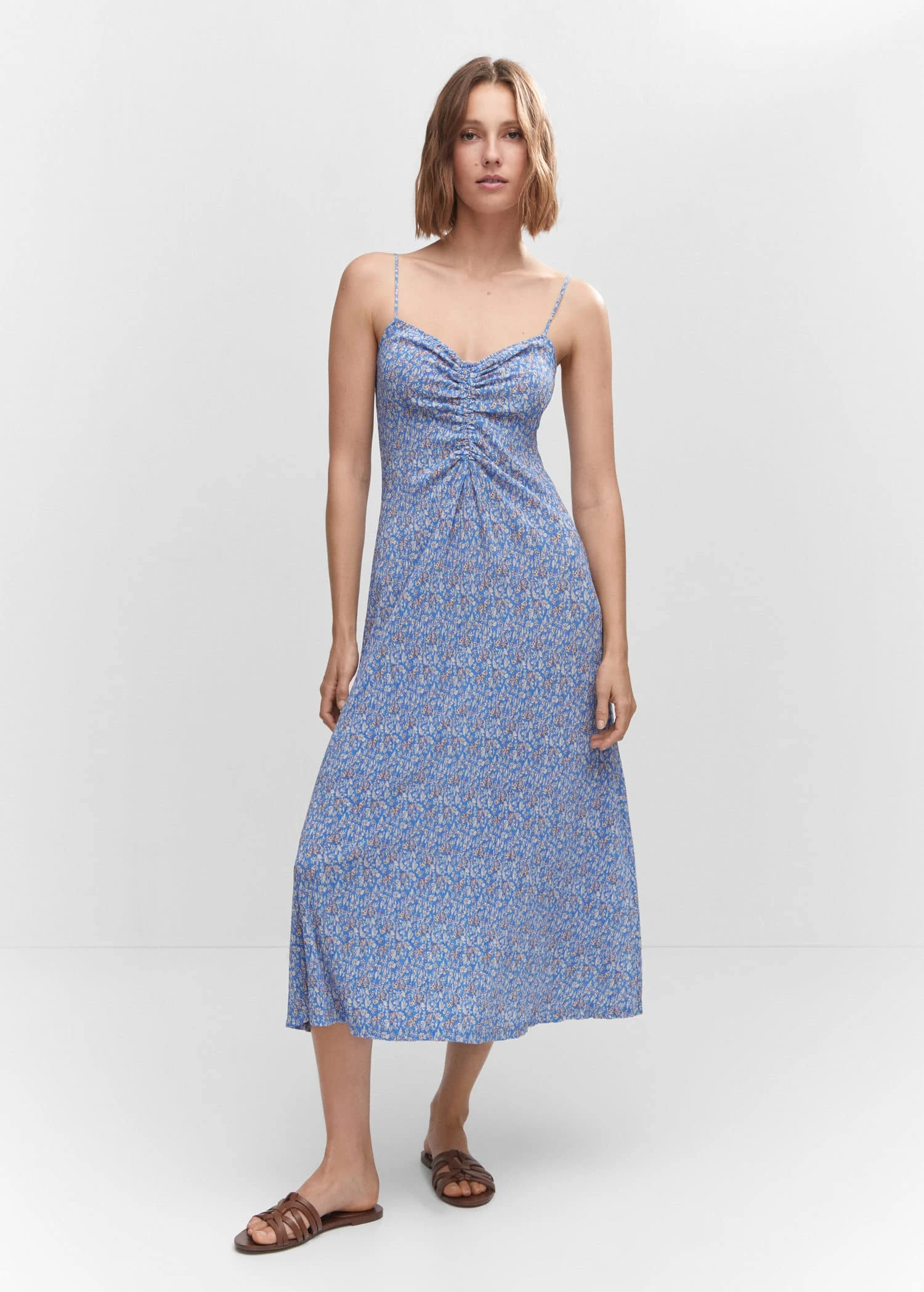 Robe à Fleurs Détail Froncé 14 Robe à Fleurs Détail Froncé – Image 12