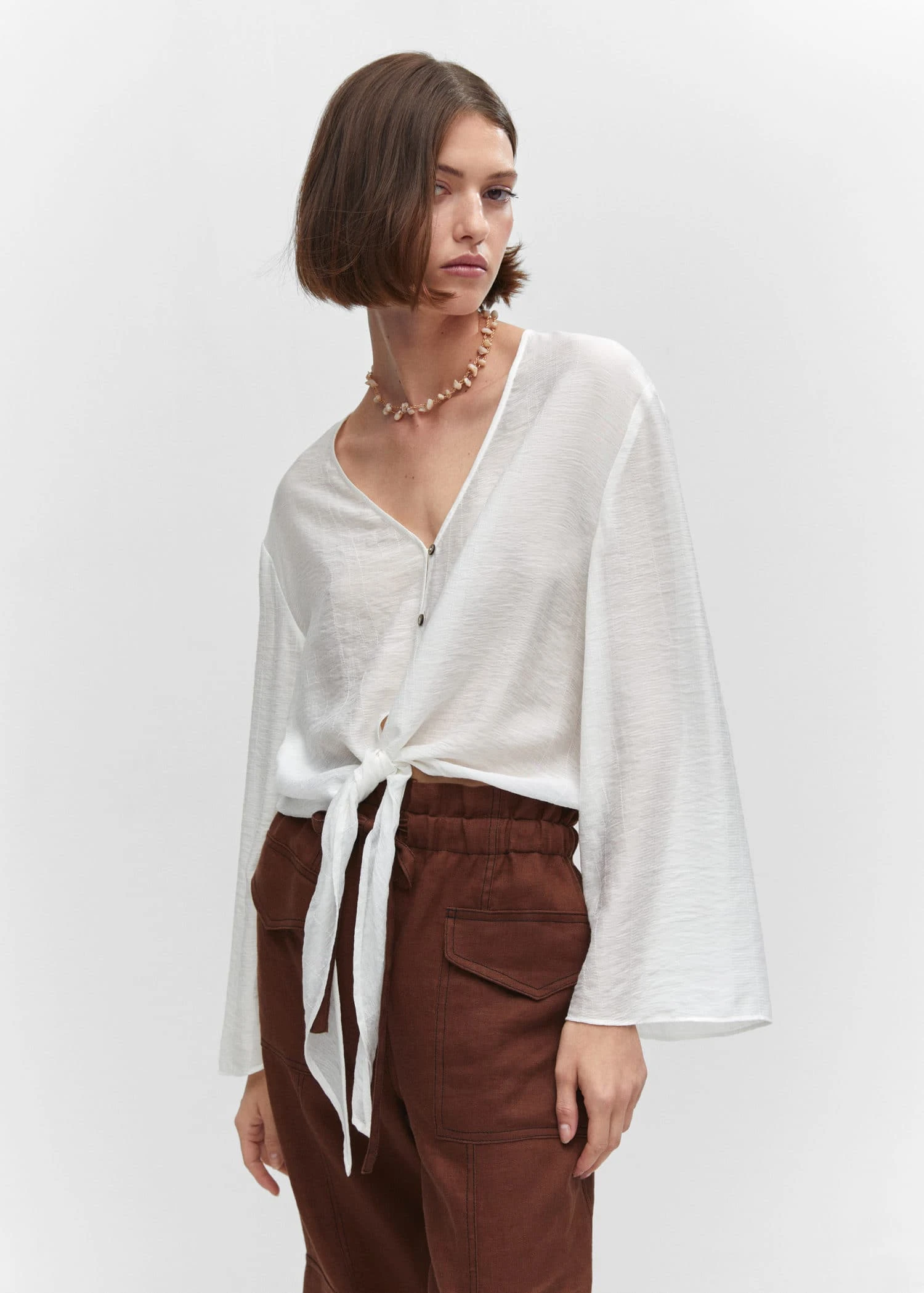 Blouse Manches Cloche Nœud 3 Blouse Manches Cloche Nœud