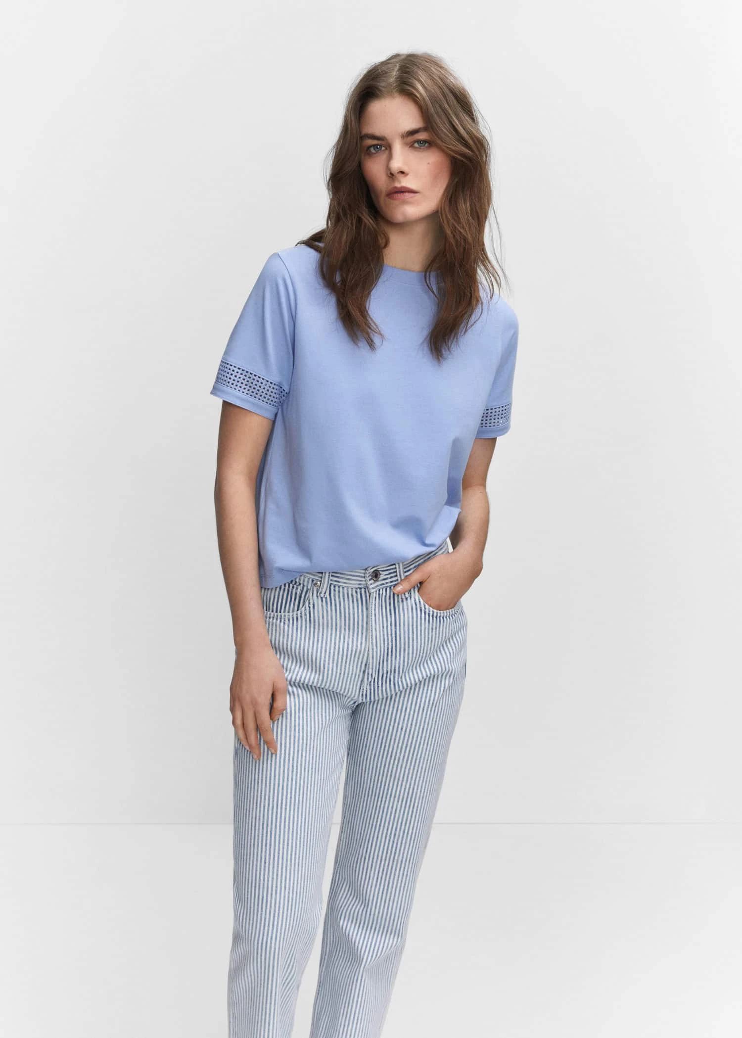 T-shirt Détail Manches 3 T-shirt Détail Manches