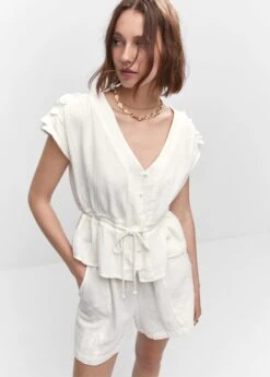 Blouse Texturée Nœud
