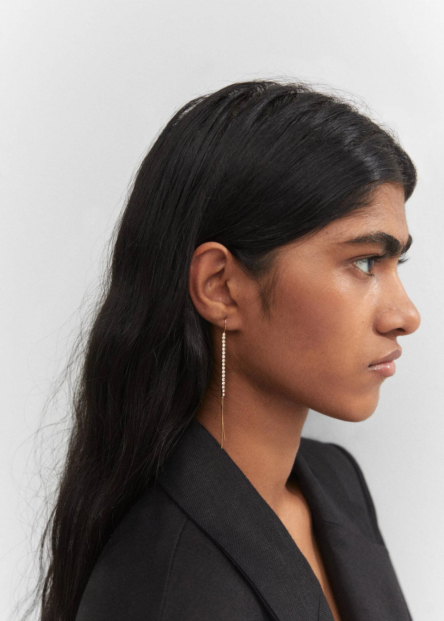 Boucles D'oreilles Fil Strass 6 Boucles D'oreilles Fil Strass – Image 4