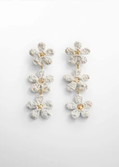 Boucles D'oreilles Fleurs Raphia -Vêtements Pascher 57051173 01 B