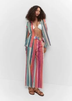 Pantalon Lin Rayures Multicolores -Vêtements Pascher 57051174 85 D2