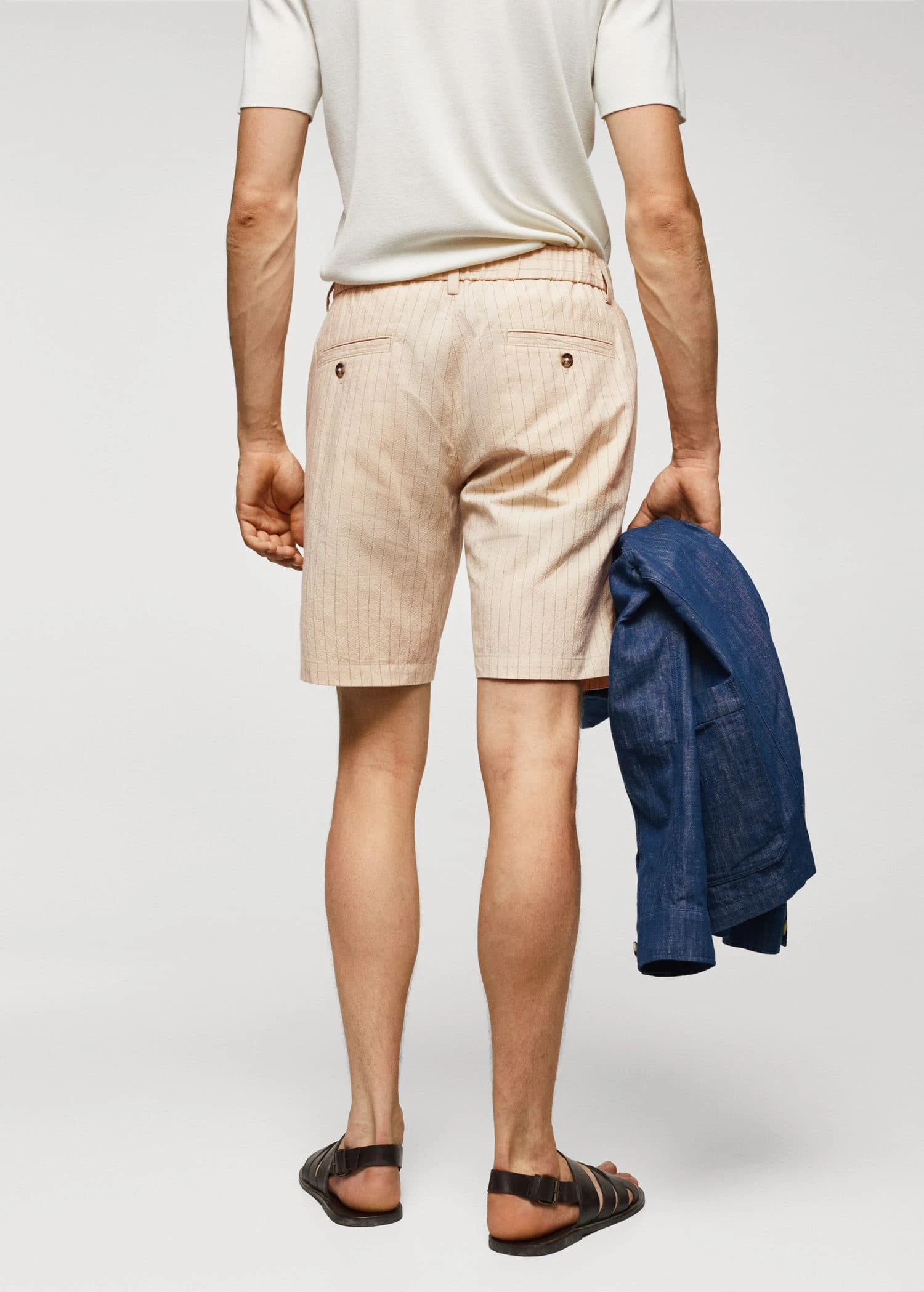 Bermuda Seersucker Fines Rayures 5 Bermuda Seersucker Fines Rayures – Image 3