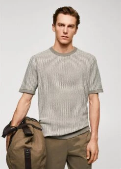 T-shirt 100 % Coton Structure Zigzag