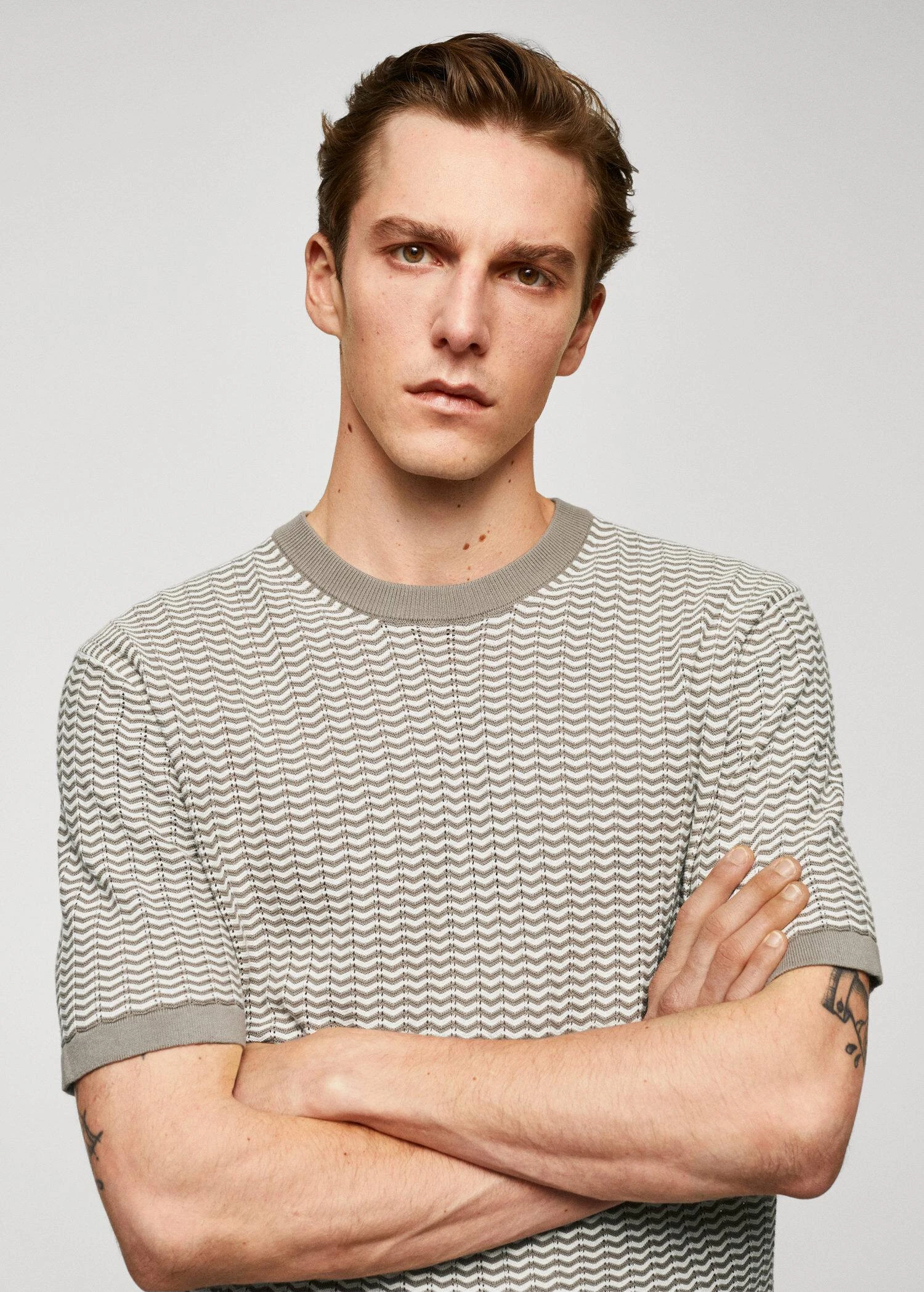 T-shirt 100 % Coton Structure Zigzag 6 T-shirt 100 % Coton Structure Zigzag – Image 4