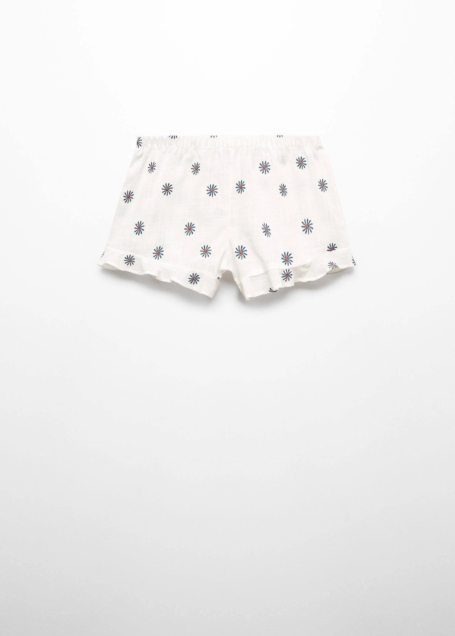 Short Pyjama Brodé Fleurs 8 Short Pyjama Brodé Fleurs – Image 6