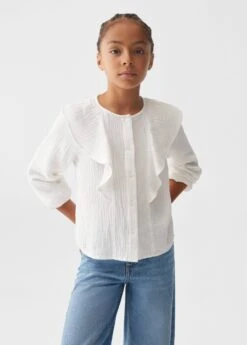 Blouse Coton à Volants