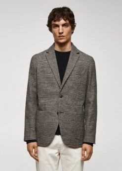 Veste Slim-fit Laine Imprimée